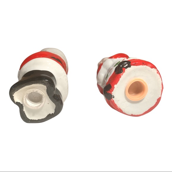 Mr.& Mrs. Santa Handcrafted Ceramic Salt & Pepper Shakers Collectible - Picture 6 of 7